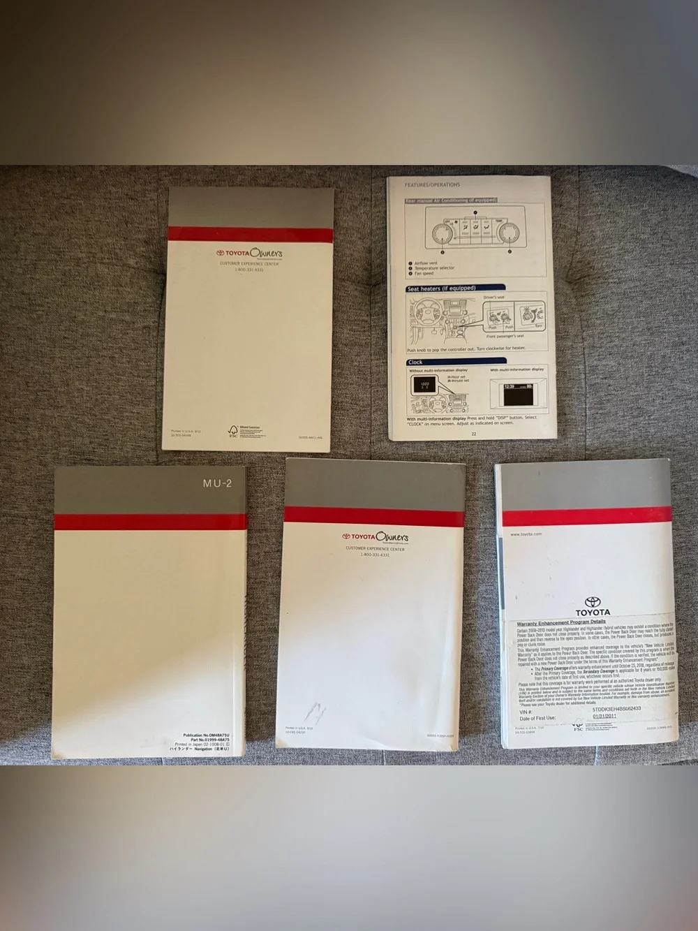 2011 Toyota Highlander Owner Manuals & Guides